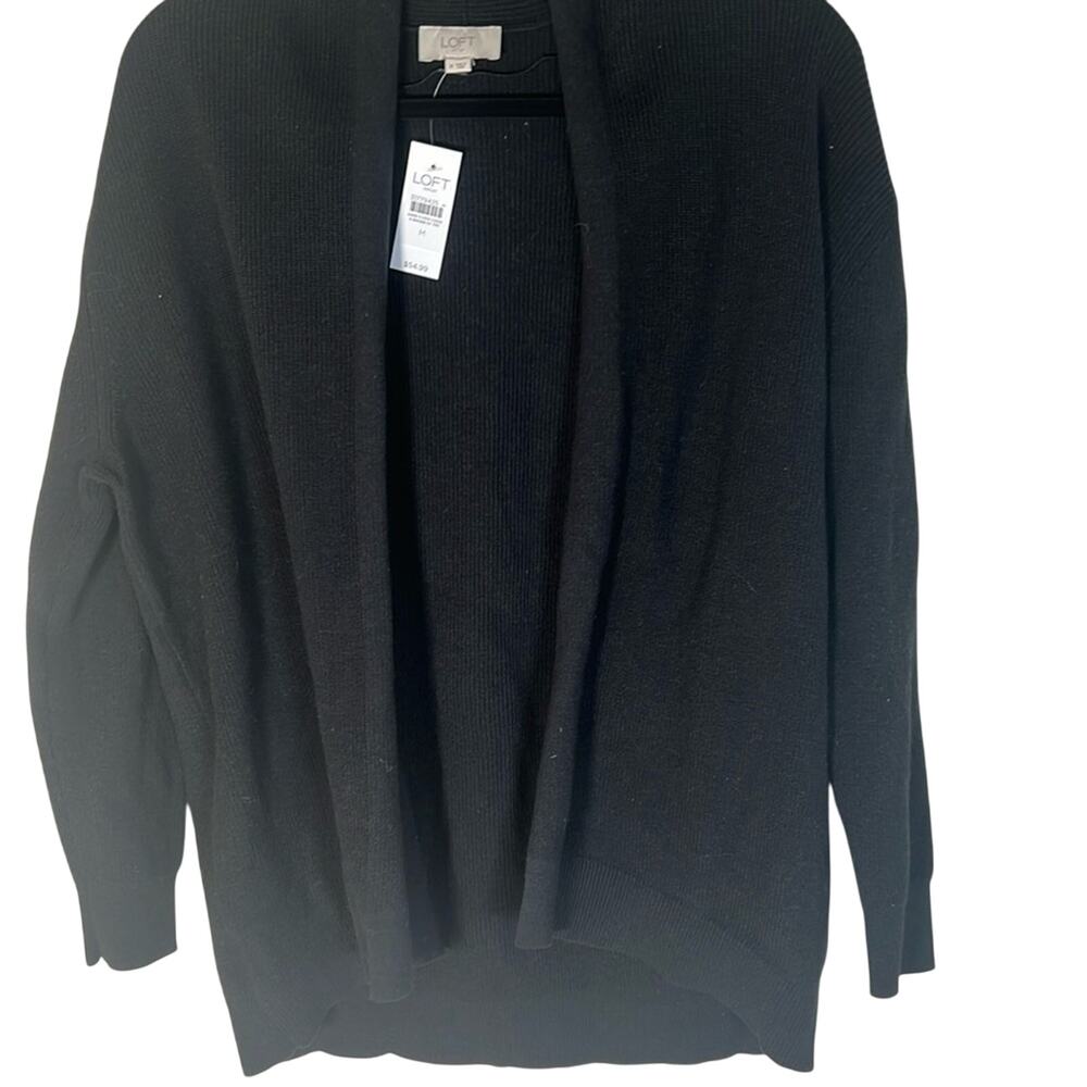 NEW Ann Taylor Loft Black Half Cardigan size Medium